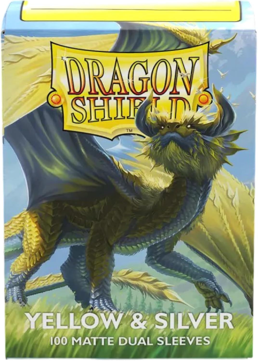 Dragon Shield Matte Dual Standard Size Card Sleeves 100ct - Yellow & Silver