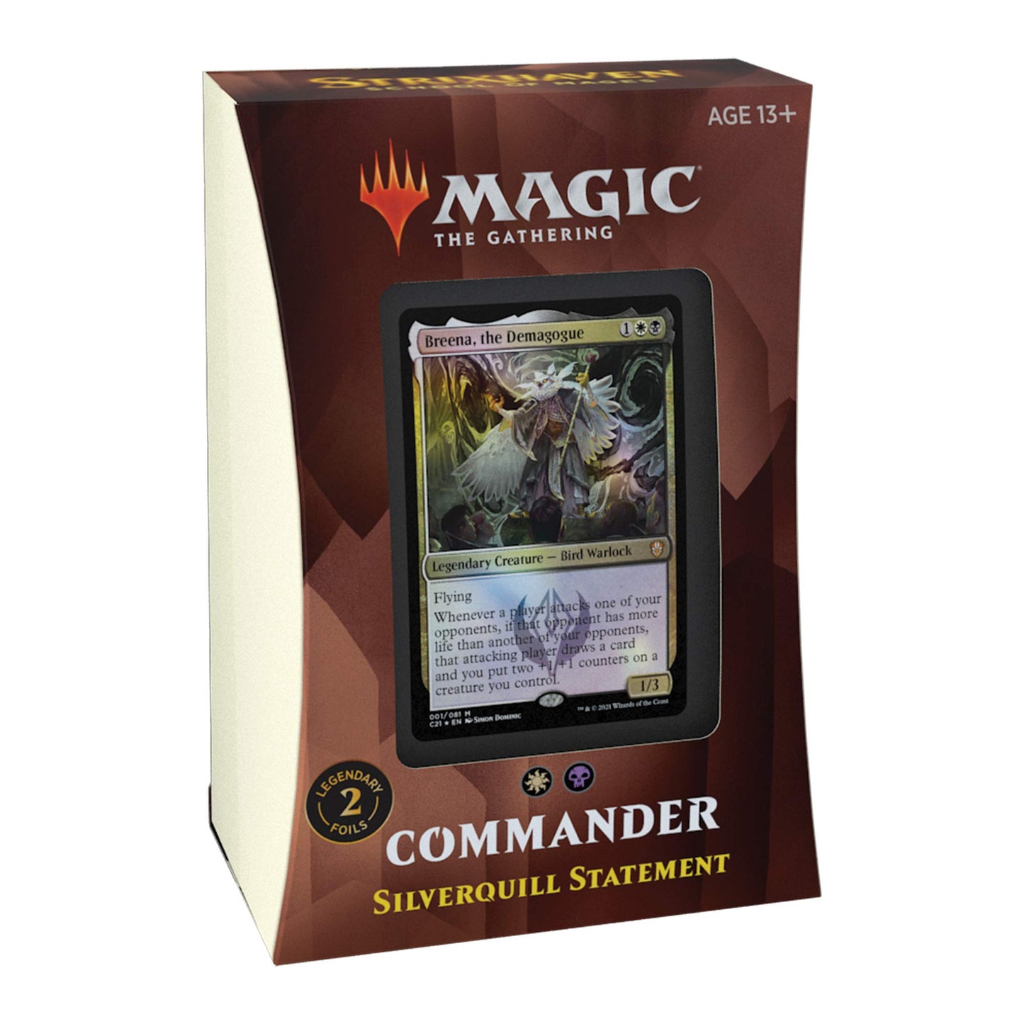 Magic The Gathering Strixhaven Commander Deck  Silverquill Statement (Black-White)