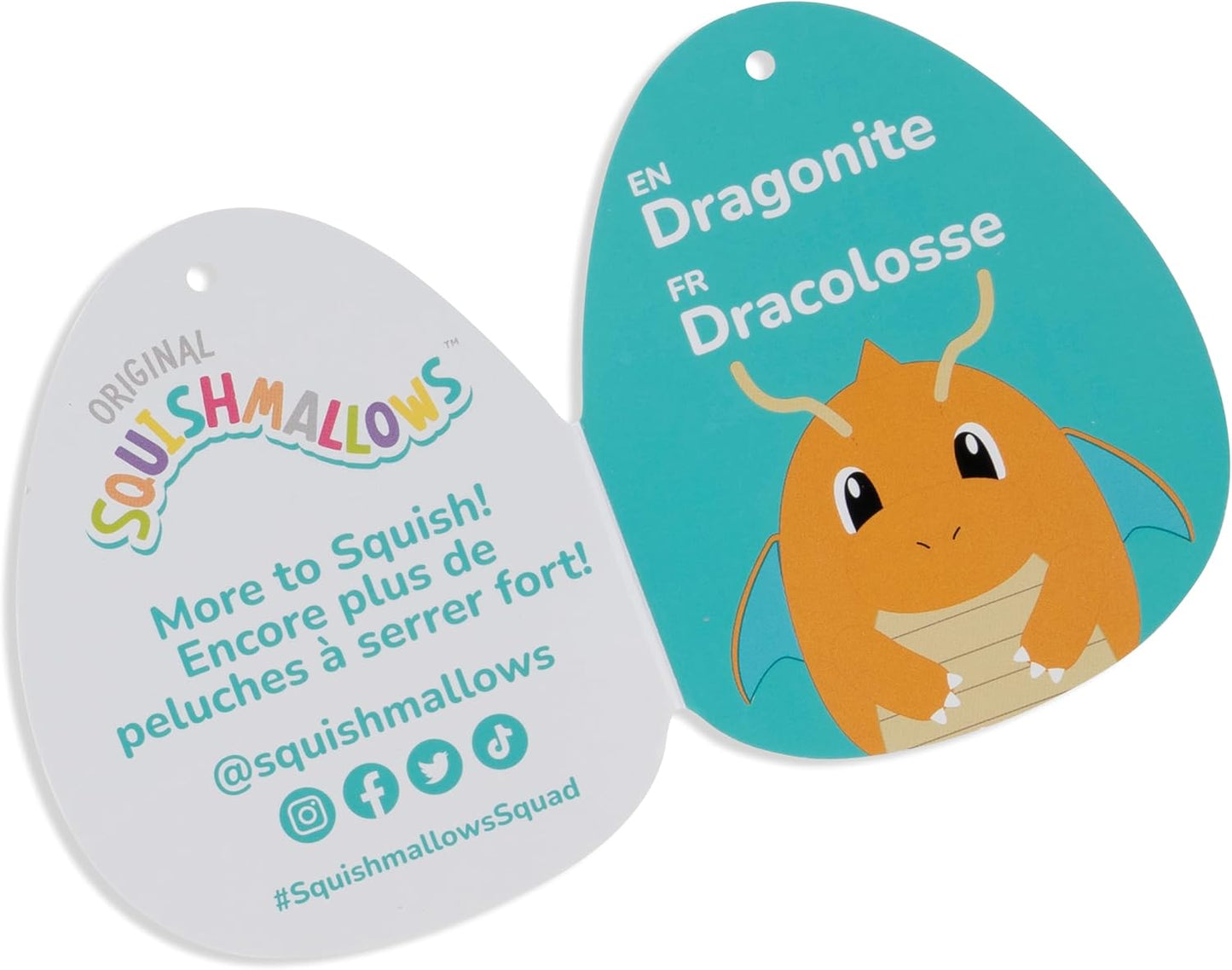 Squishmallows Original 10 in Dragonite Pokémon Plush - Ultrasoft Official Jazwares Plush