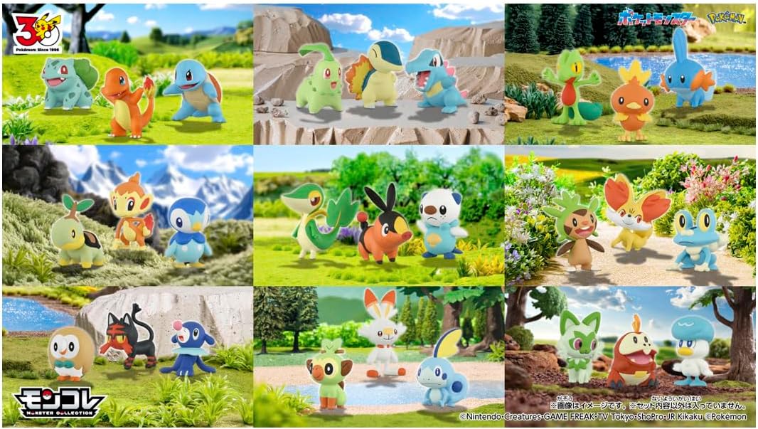 Takara Tomy Pokemon 30th Anniversary Moncolle Travel Set Paldea (Set of 3 Starters)