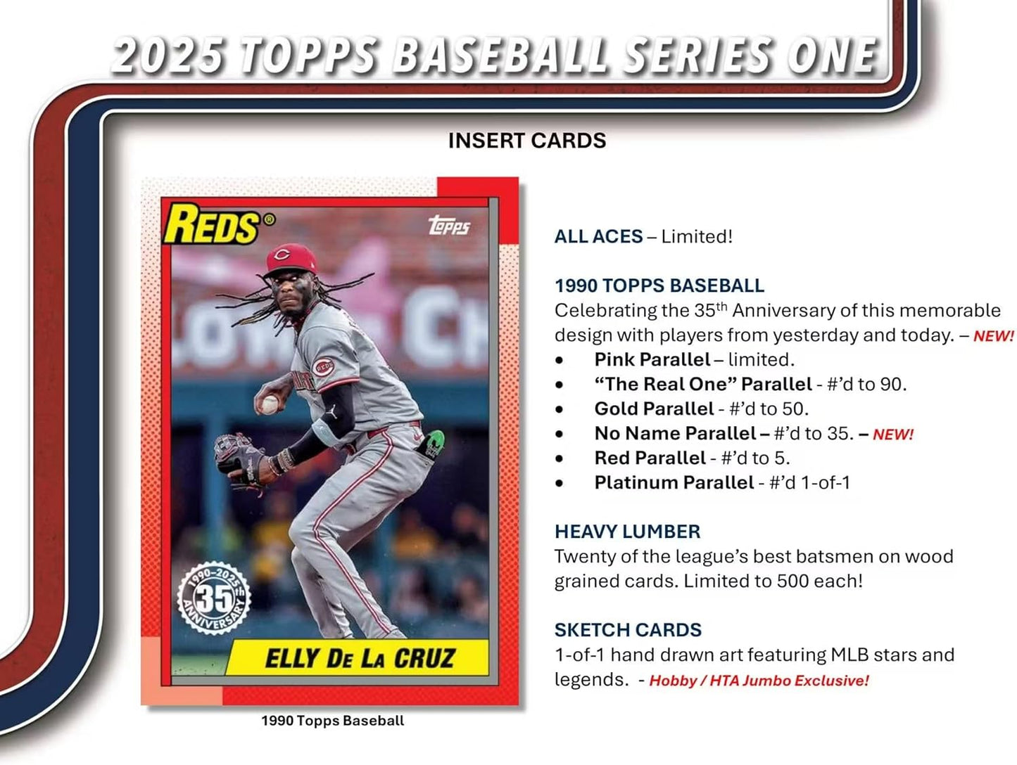 2025 Topps Series 1 Baseball Trading Card MLB Hobby Jumbo 10 Pack Box (1 Autograph & 2 Relics Per Jumbo Box)
