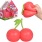 Toymendous Squishy Cherries, Jumbo Sweet Fruit Stress Toy, Twin Cherry Fidget Fun, 5.5 Inch Squishy Fruit, Fidget Sensory Food, Jumbo Strss Relief Toy or Kids & Adults, Easter Basket Stuffer