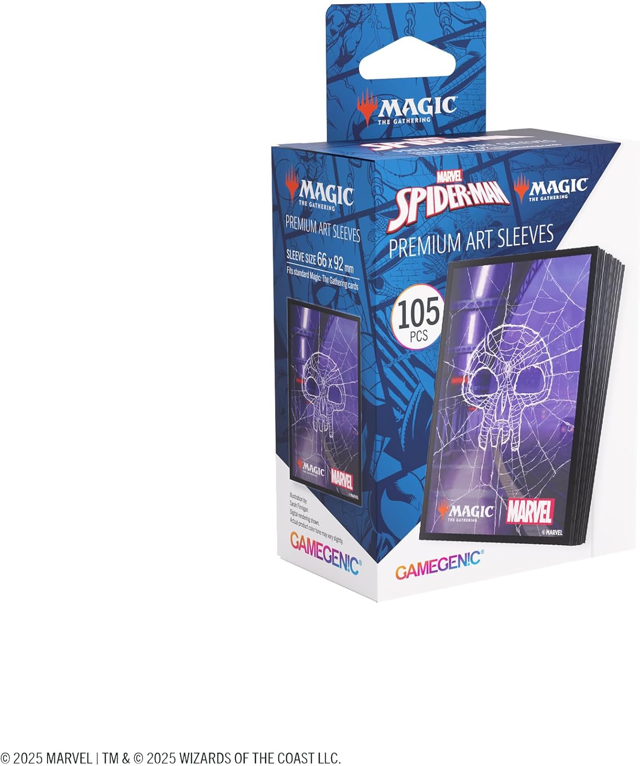 Gamegenic Magic: The Gathering Marvel's Spider-Man Premium Art Sleeves - Spider-Man Swamp - 105 Matte Textured Card Sleeves with Full-Color Artwork, Tournament-Ready & Plastic-Free Packaging