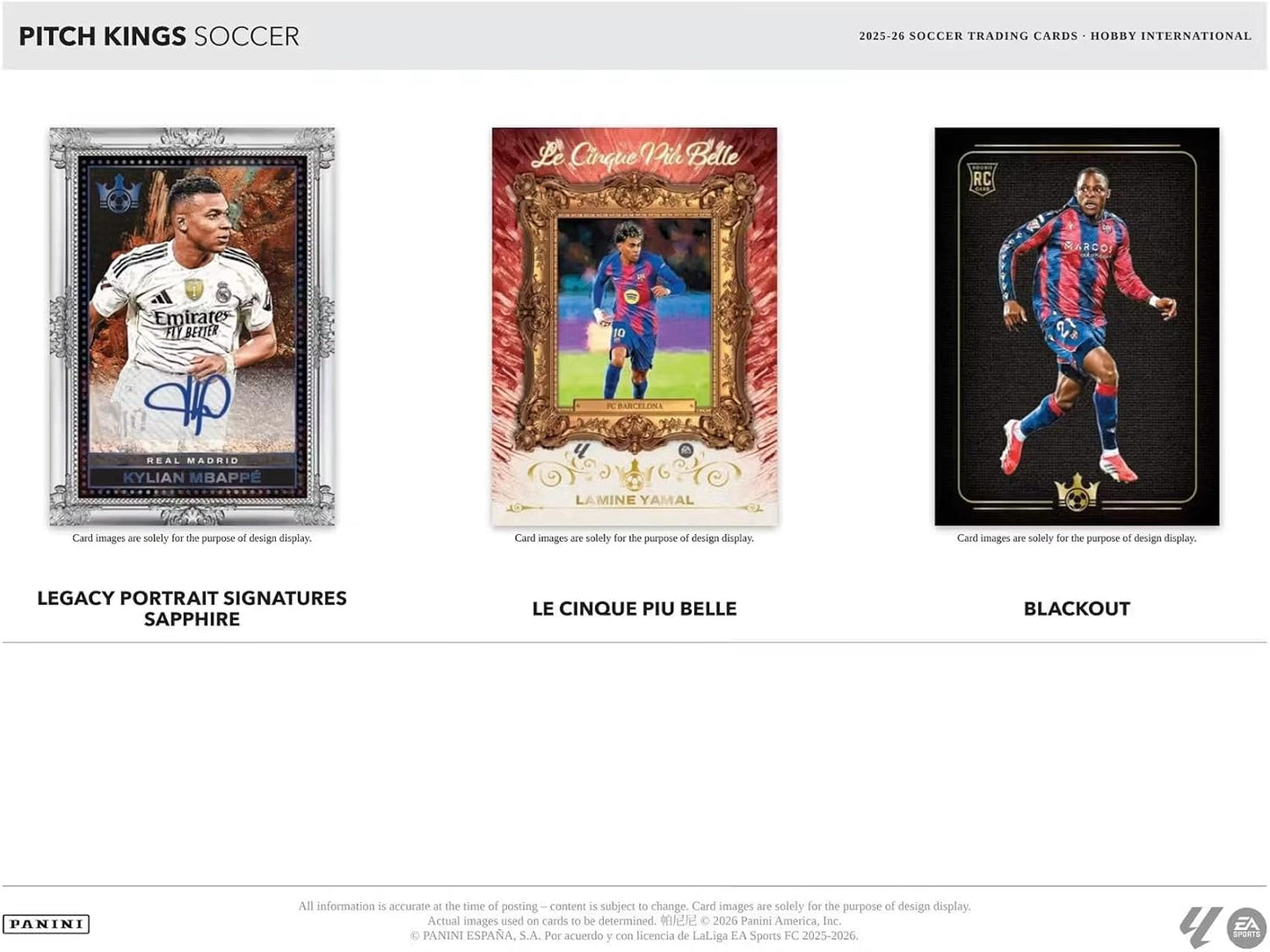2025/26 Panini Pitch Kings Soccer Hobby International Trading Card Box (1 Autograph Per Box)