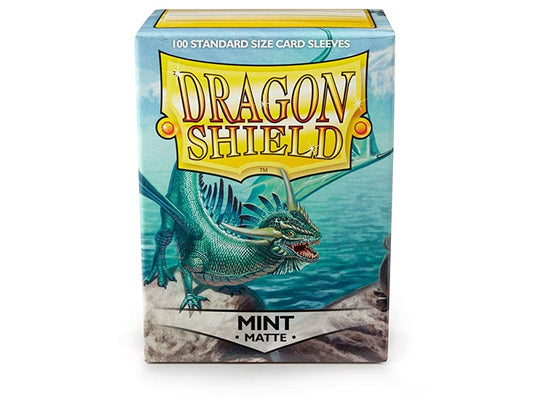 10 Packs Dragon Shield Matte Mint Standard Size 100 ct Card Sleeves Display Case