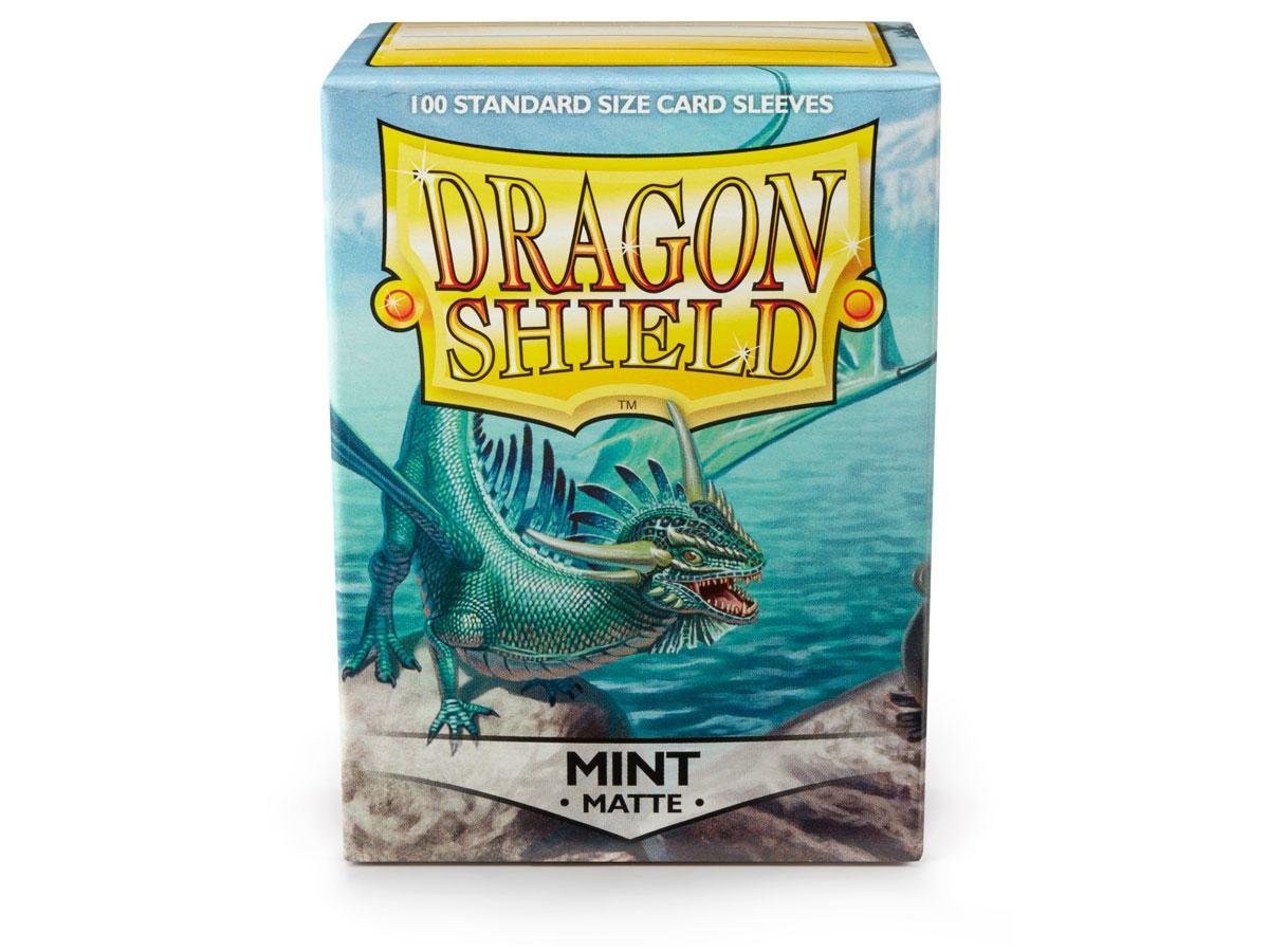 10 Packs Dragon Shield Matte Mint Standard Size 100 ct Card Sleeves Display Case