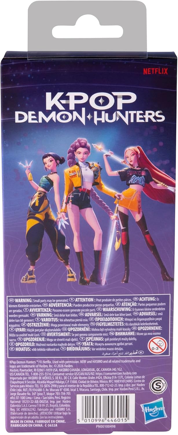 KPop Demon Hunters Nerf Zoey's Ghost Blades, 3 Nerf Foam Knife Toys Inspired by the Netflix Animation Film, Toys and Gifts for Children from 6 Years Old