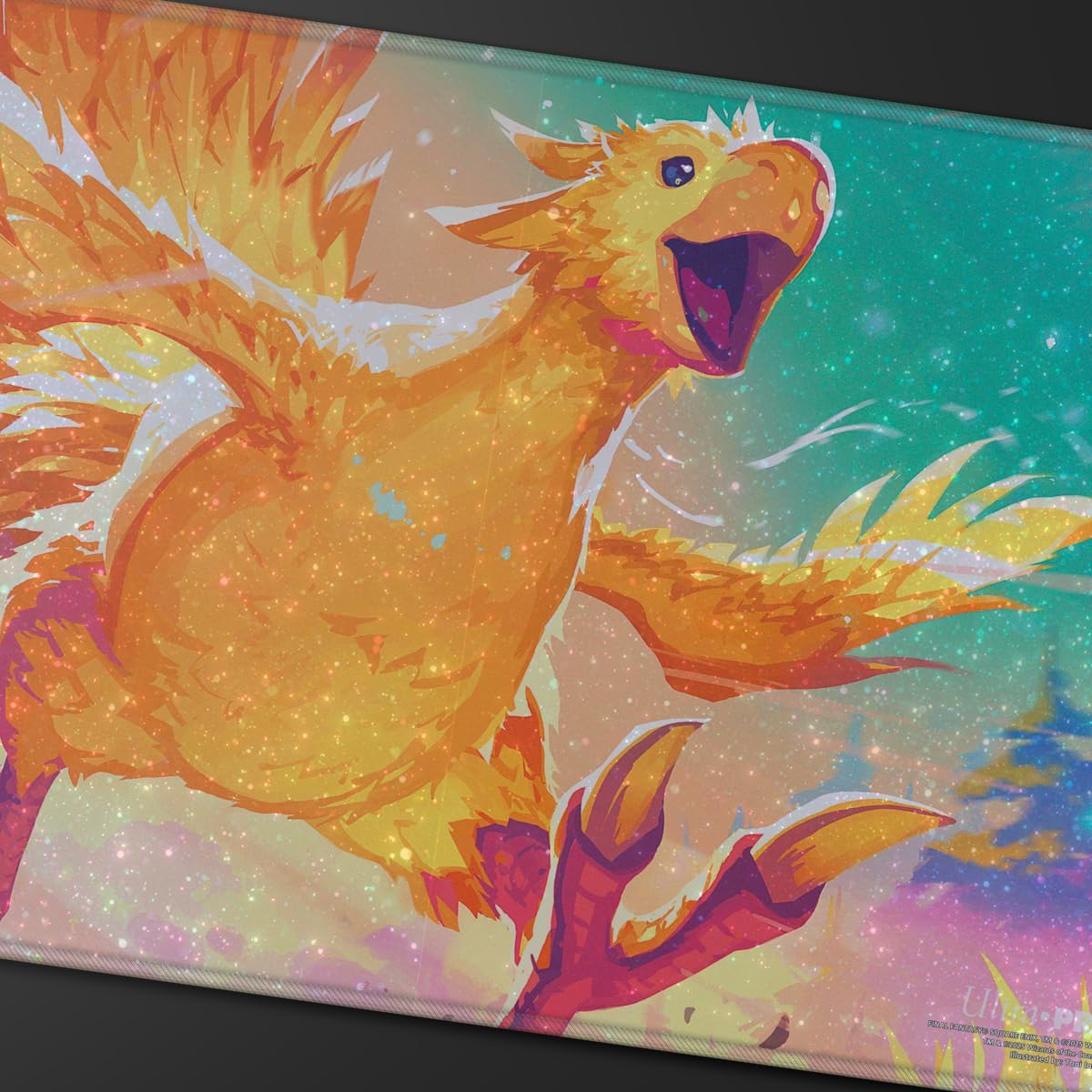 Ultra Pro Final Fantasy x Universes Beyond Traveling Chocobo (Golden) Holofoil Playmat for Magic: The Gathering