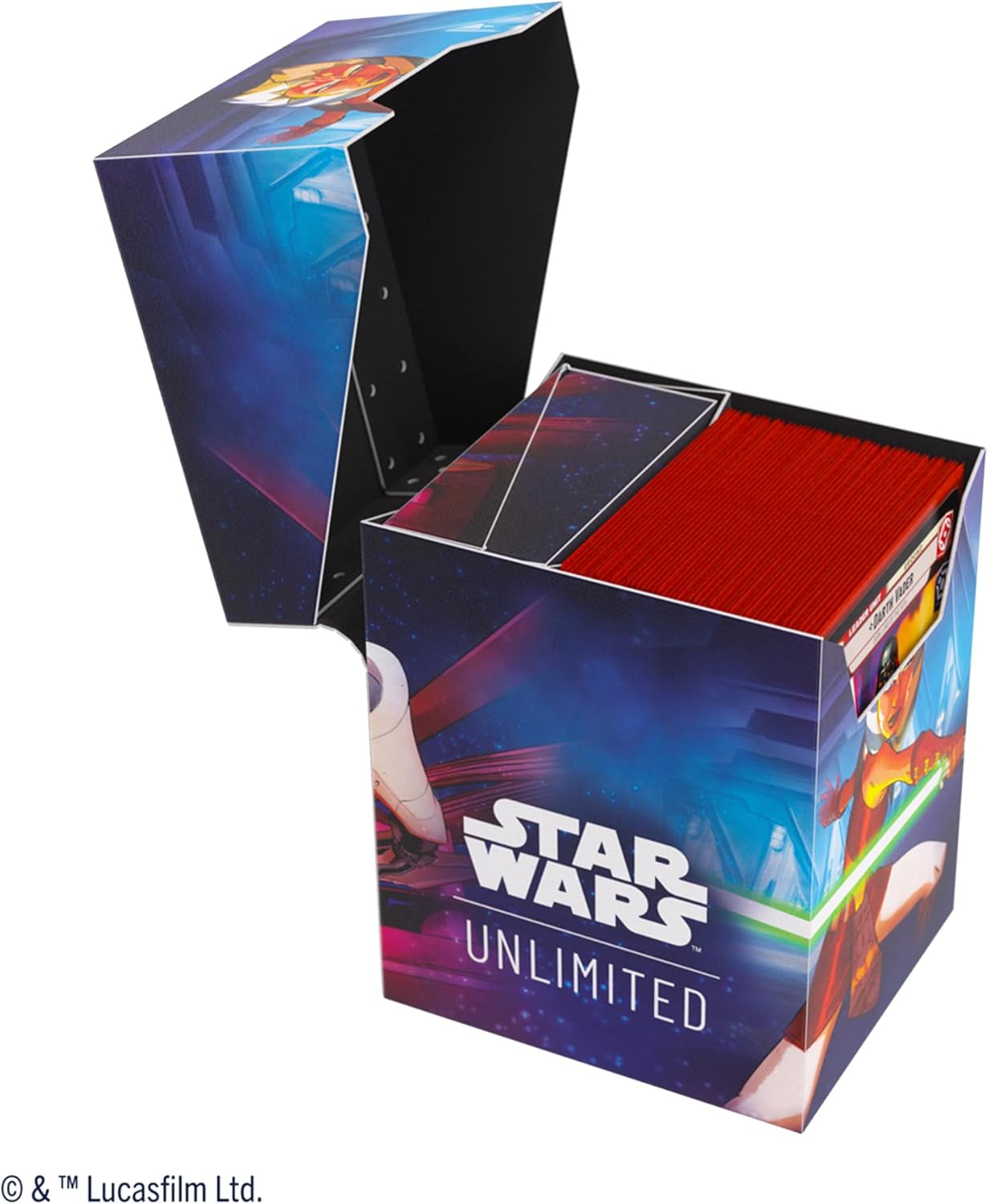 Gamegenic Star Wars Unlimited SOFT CRATE - Full-Color Printed Officially Licensed Durable Deck Box, Holds 60 Double-Sleeved Cards, Perfect for TCGs & LCGs, Ahsoka Tano/General Grievous Design, Made