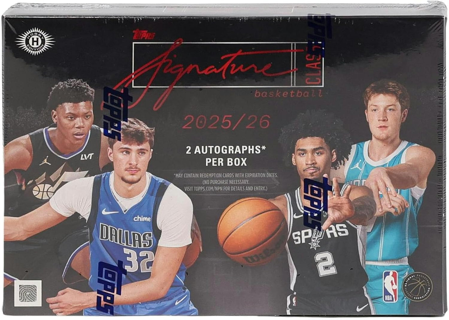 Topps 2025-26 Signature Class Basketball Hobby Box, Sealed, 8 Packs, 2 Autographs