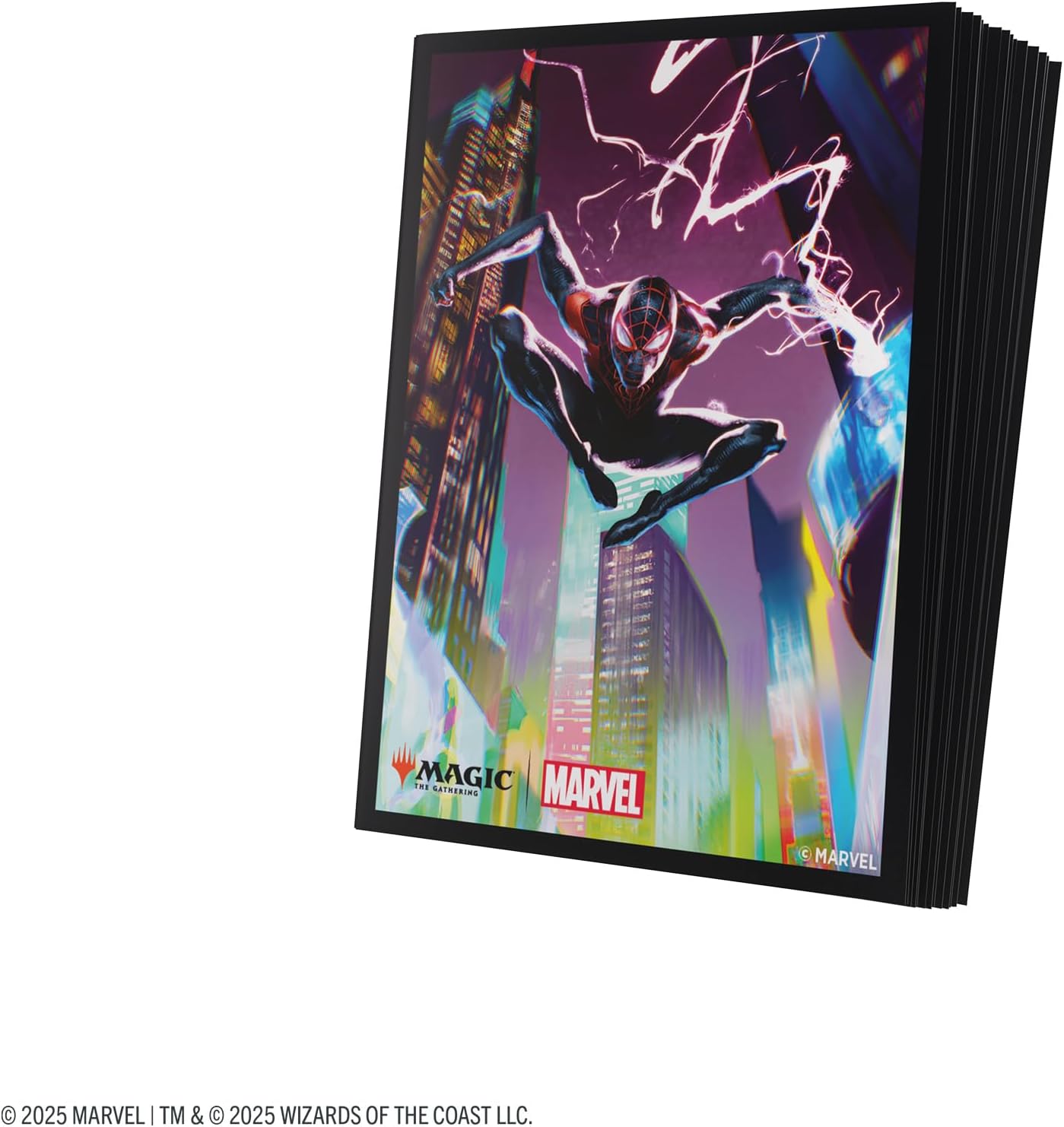 Gamegenic Magic: The Gathering Marvel's Spider-Man Premium Art Sleeves - Spider-Man Miles Morales - 105 Matte Textured Card Sleeves with Full-Color Artwork, Tournament-Ready & Plastic-Free Packaging