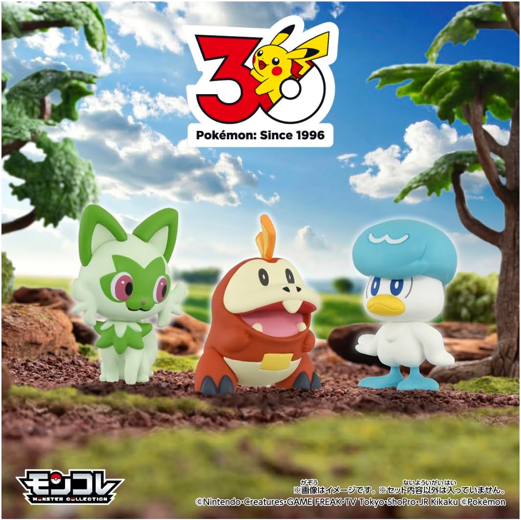 Takara Tomy Pokemon 30th Anniversary Moncolle Travel Set Paldea (Set of 3 Starters)