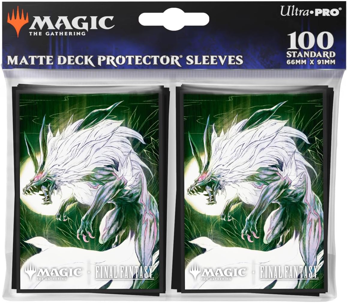 Ultra PRO - Final Fantasy x Universes Beyond Summon Fenrir 100ct Deck Protector Sleeves for Magic: The Gathering | Trading Card Accessories, Collectible Card Game Gear, Final Fantasy Collectibles