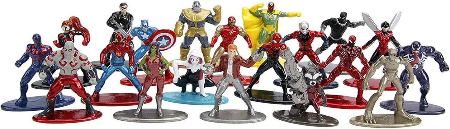 Jada Toys Marvel 1.65" Die-cast Metal Collectible Figures 20-Pack Wave 1, Toys for Kids and Adults