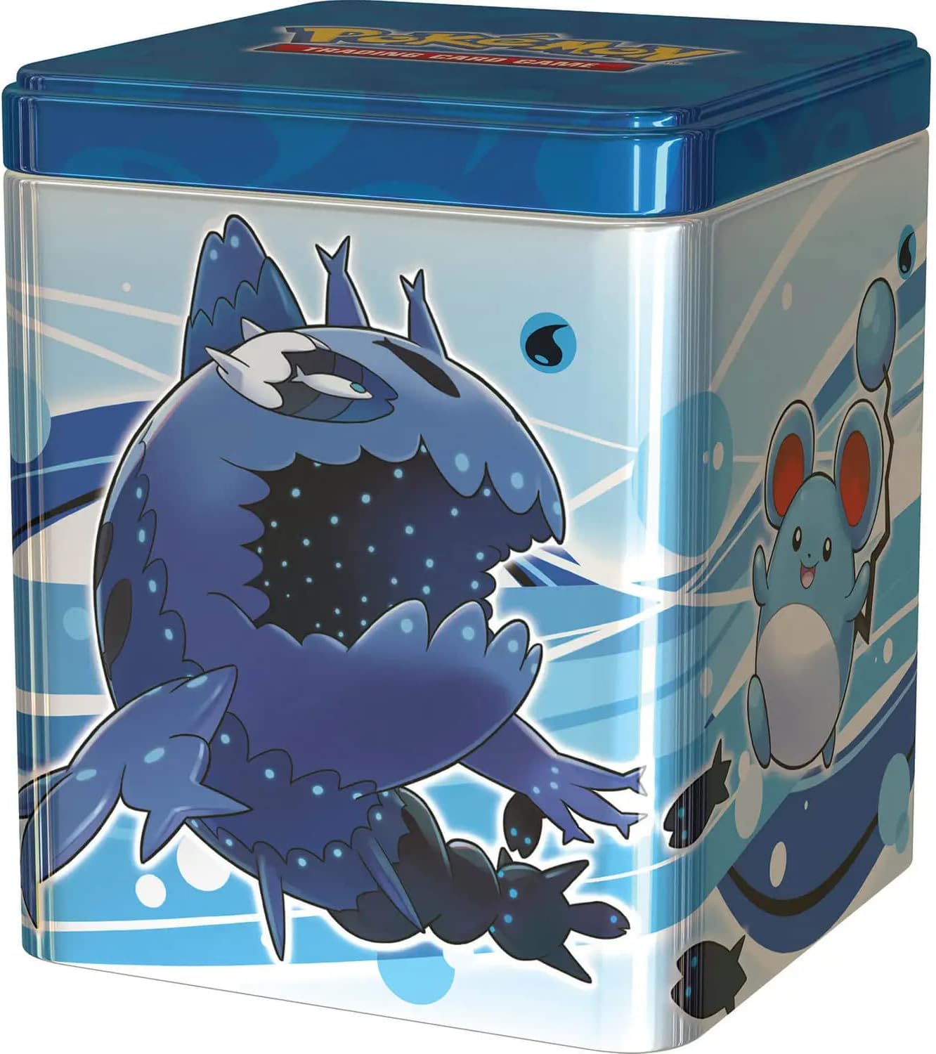 Pokemon TCG: Water Stacking Tin (3 Booster Packs & Coin)