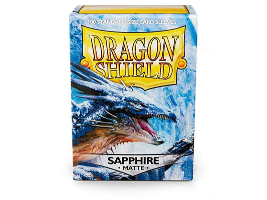 10 Pack Dragon Shield Matte Sapphire Standard Size 100 ct Card Sleeves Display Case