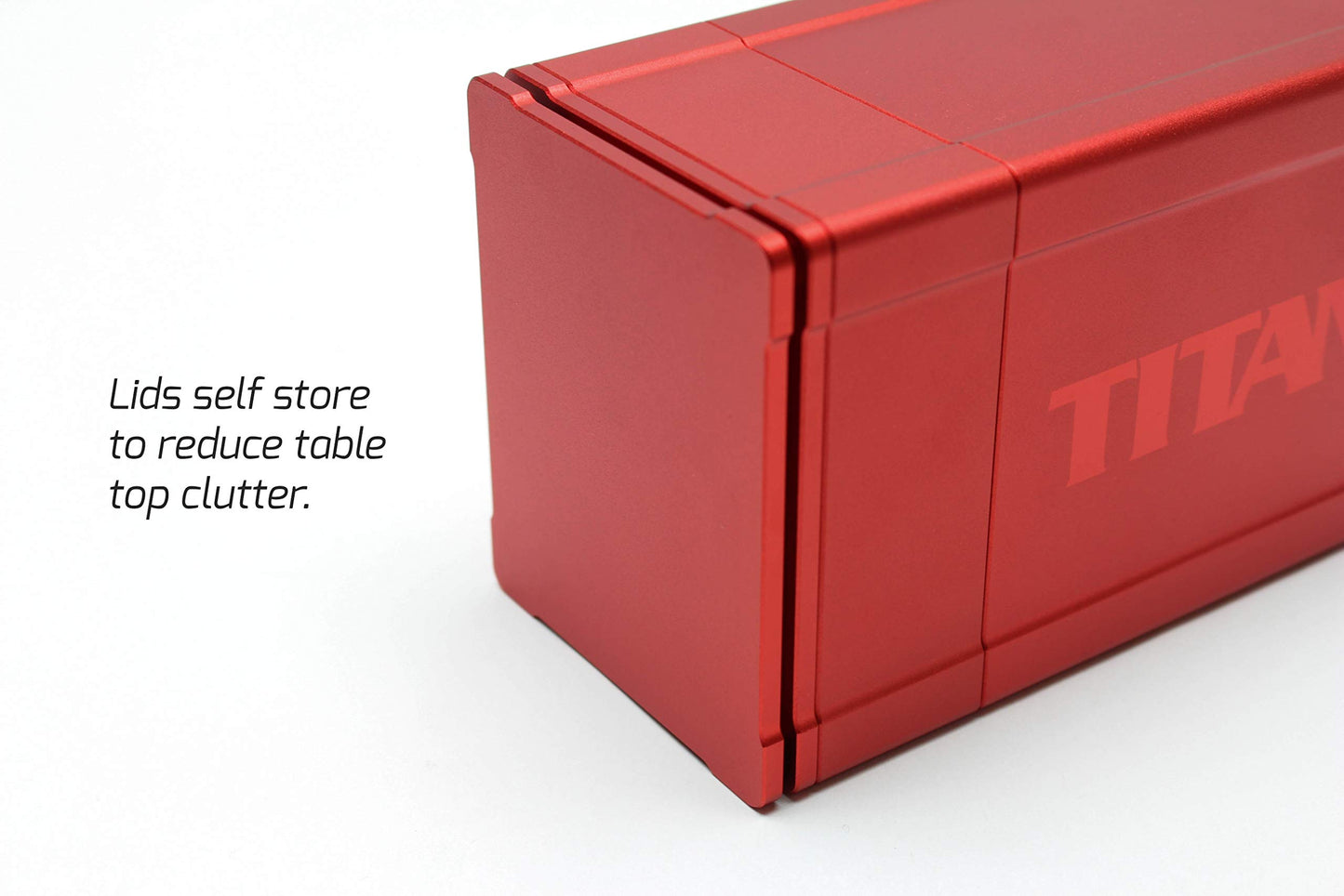 Red Satin Titan Solid Box Gods Premium High Strength Deck Box Case Protector