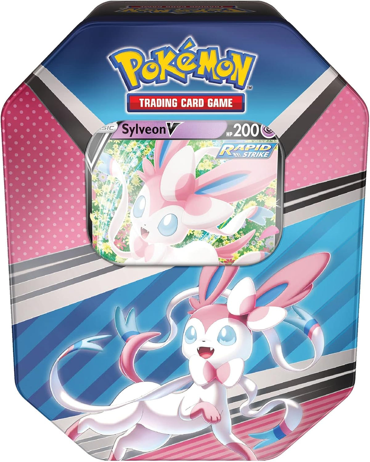 Pokémon TCG: V Heroes Tin Sylveon (1 Foil Card & 4 Booster Packs)