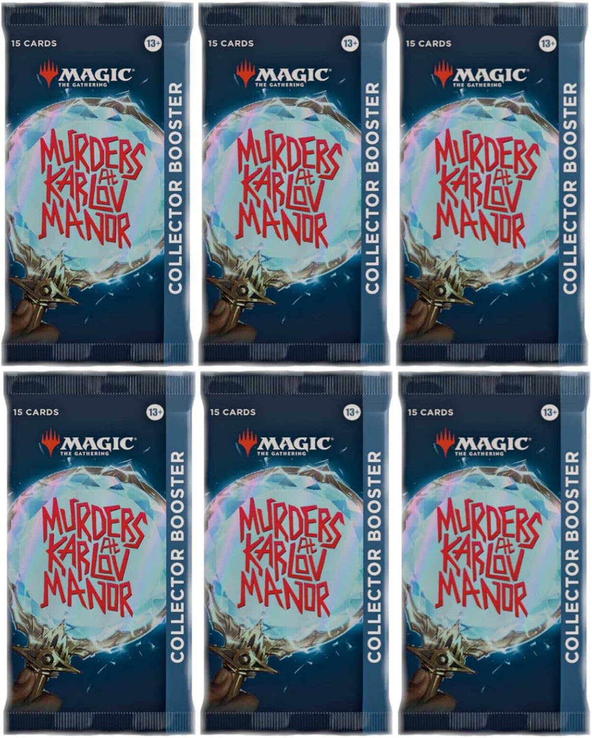 6 Packs MTG Collector Booster Pack Lot MTG Murder at Karlov Manor