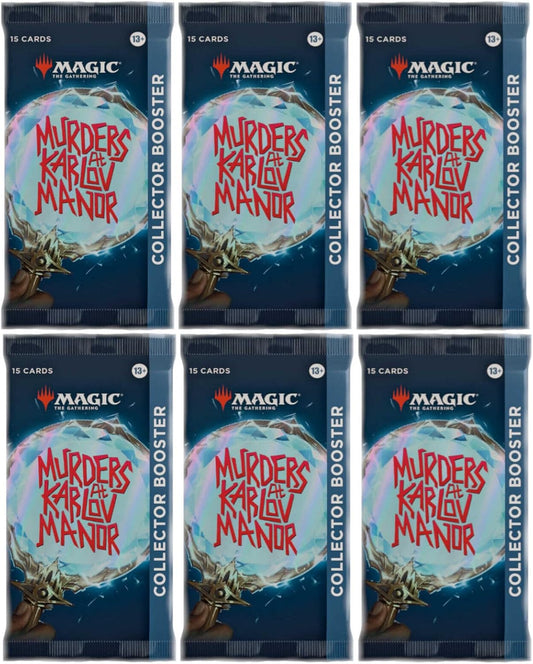 6 Packs MTG Collector Booster Pack Lot MTG Murder at Karlov Manor