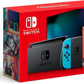 Nintendo Switch with Neon Blue and Neon Red Joy‑Con