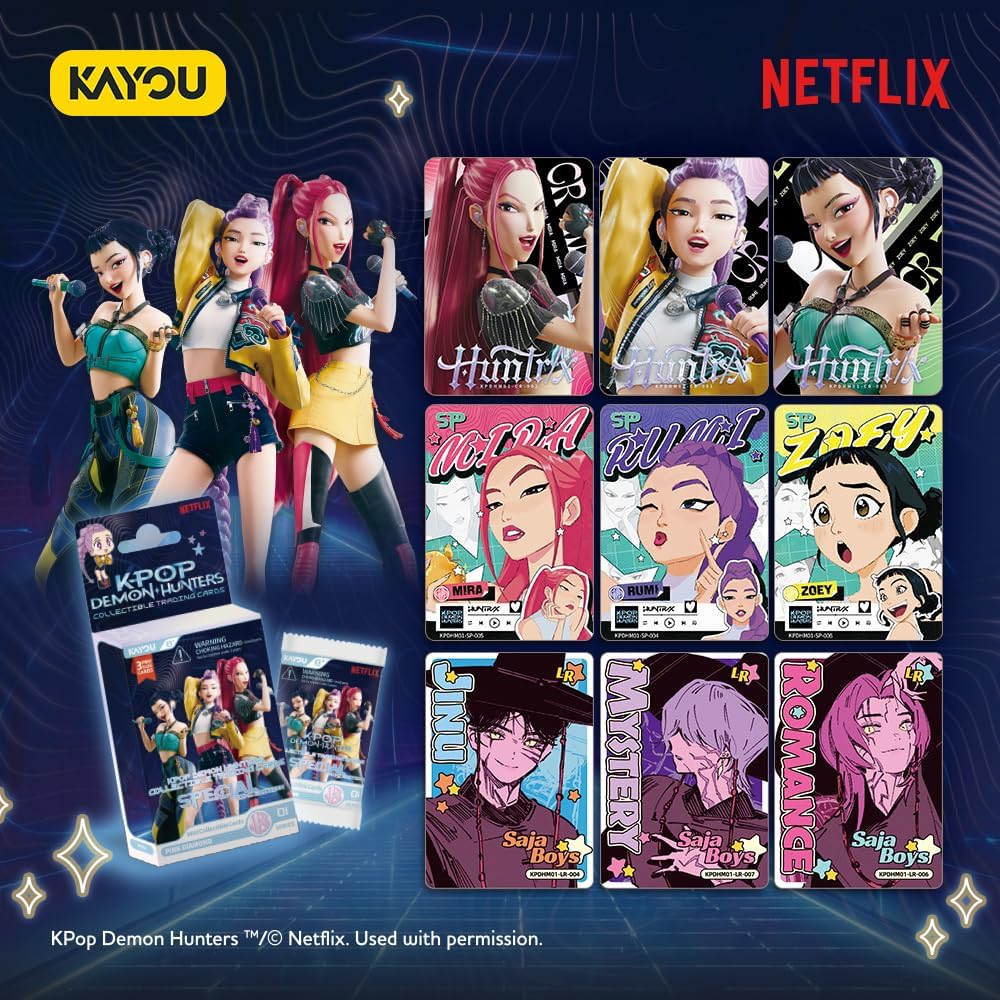 Kpop Demon Hunters-Collectible Trading Cards-Special Mini Edition, Series 1, 1 Pack, 3 Cards