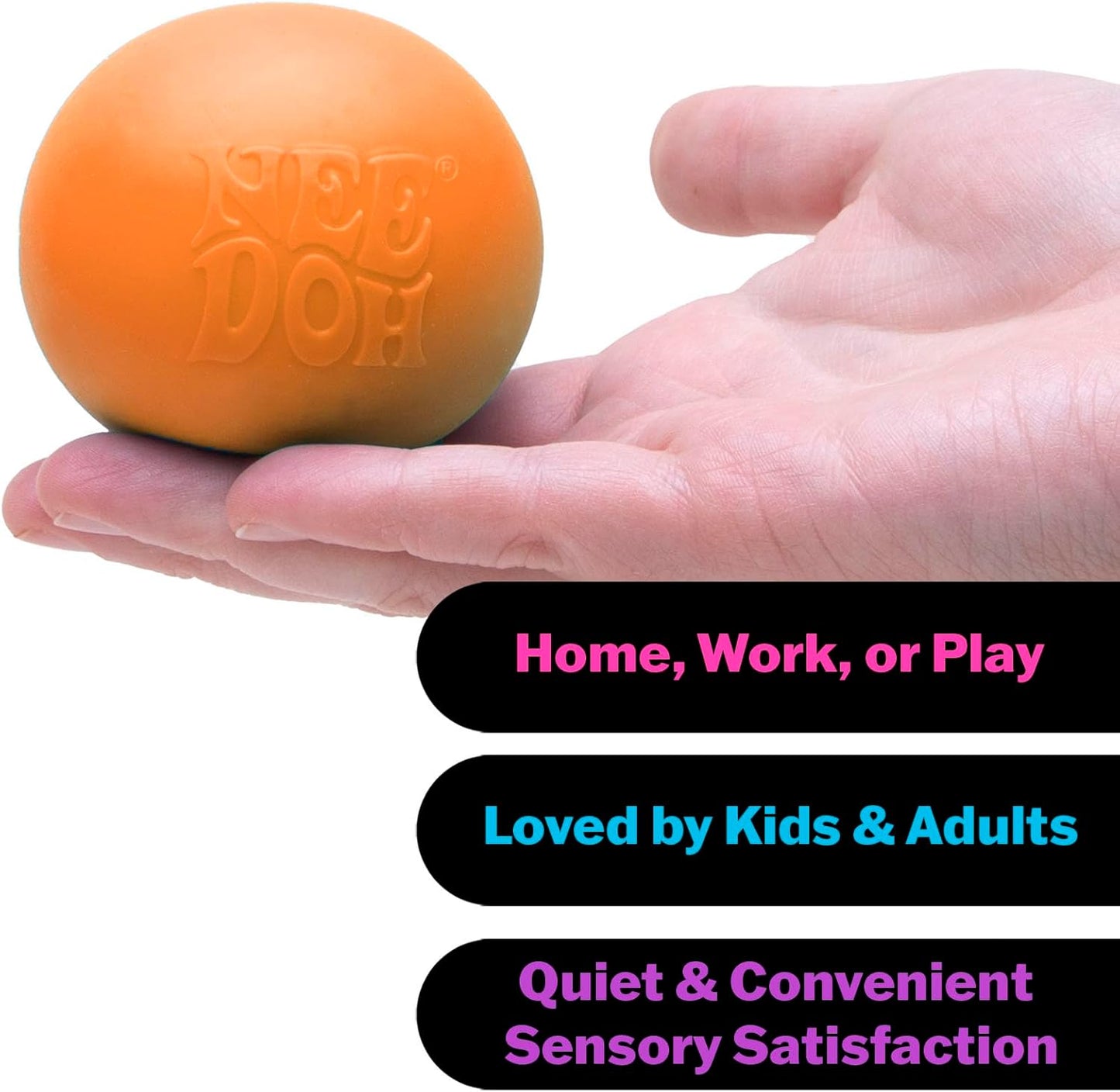 Schylling NeeDoh Original Groovy Glob - Sensory Fidget Toy - Orange - Ages 3 to Adult , 1 Count ( Pack of 1)