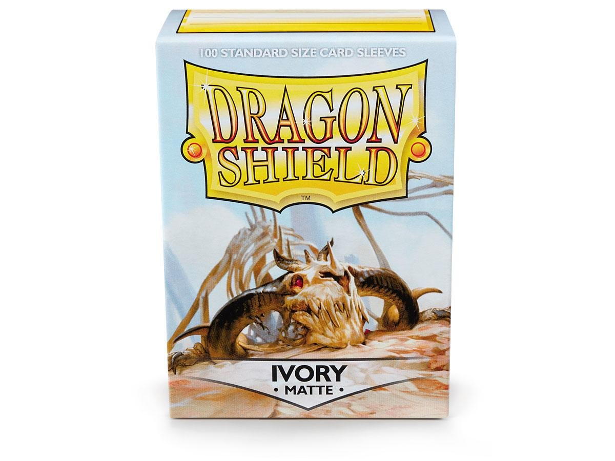 10 Packs Dragon Shield Matte Ivory Standard Size 100 ct Card Sleeves Display Case