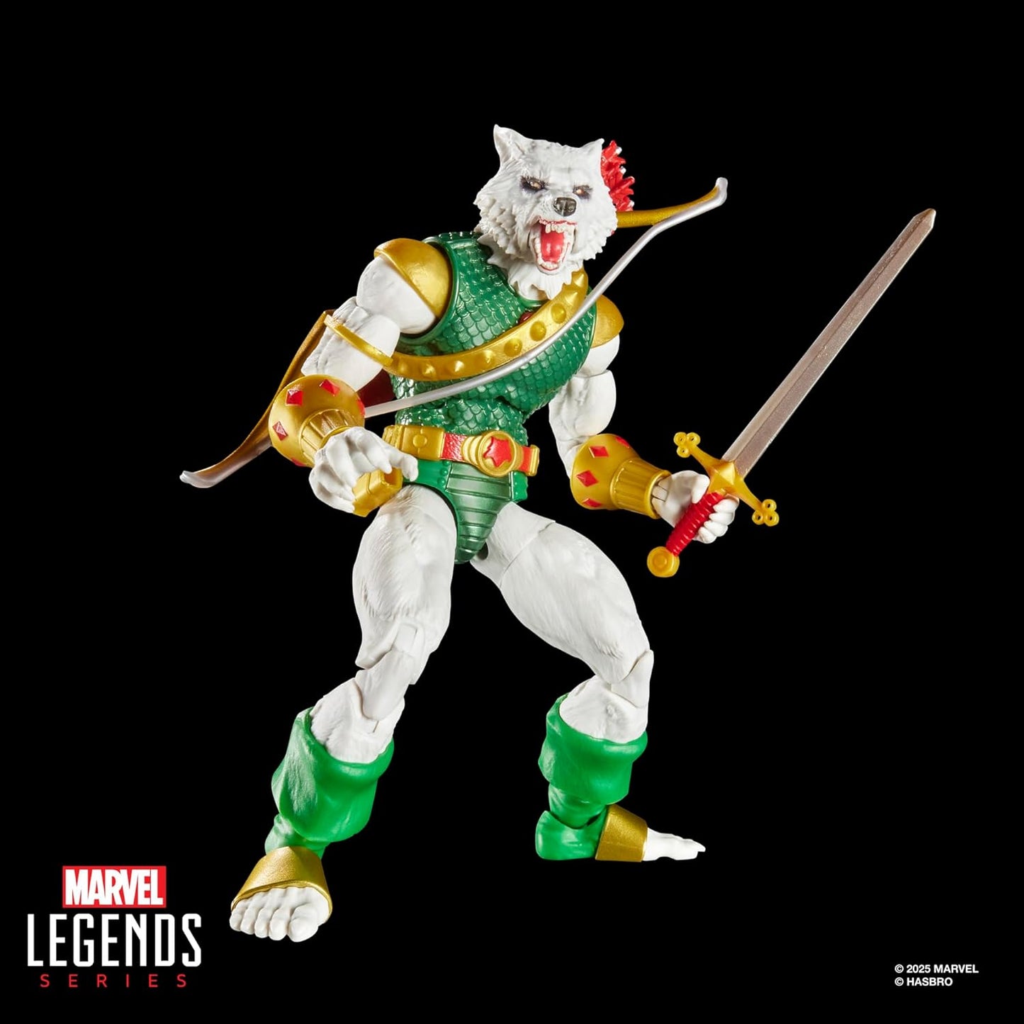 Marvel Legends Series Marvel's Spider-Man x Magic: The Gathering Man-Wolf - 6-Inch Action Figure Toy & Exclusive Foil Collectible Card Game Trading Card