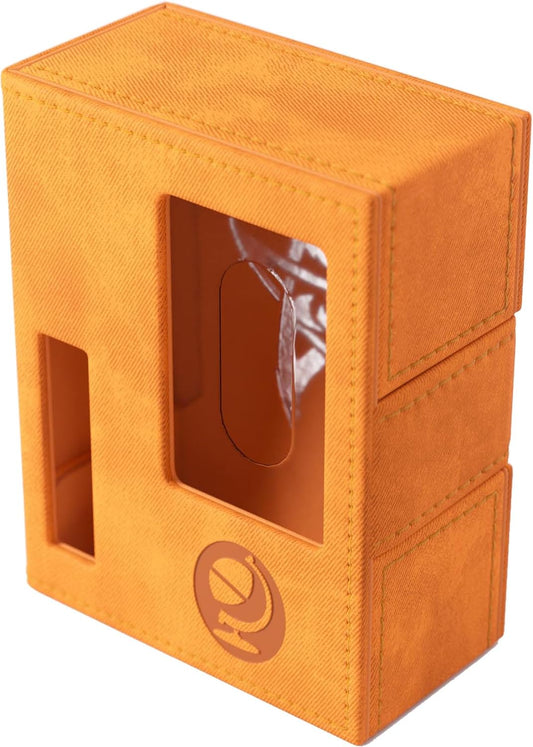 Gamegenic Arkham Horror Investigator Deck Tome - Premium Deck Box for Arkham Horror: The Card Game, Holds a Full Investigator Deck, Survivor - Orange Color