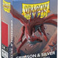 Dragon Shield | Matte Dual Standard Size Card Sleeves | 100ct - Smooth & Tough Premium TCG Sleeves - Compatible with Pokemon, One Piece, and Magic: The Gathering | Crimson & Silver