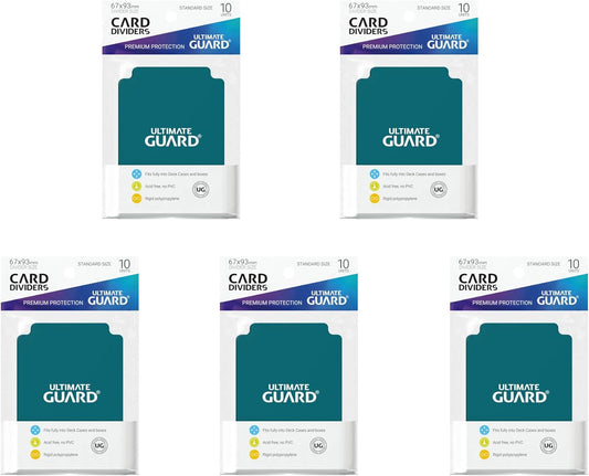 5 Packs Ultimate Guard Petrol Card Dividers (10) Standard Size Value Bundle!