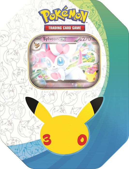 Pokemon TCG: 30th Celebration Tin - Sylveon ex - Presale Ships 12/04/2026