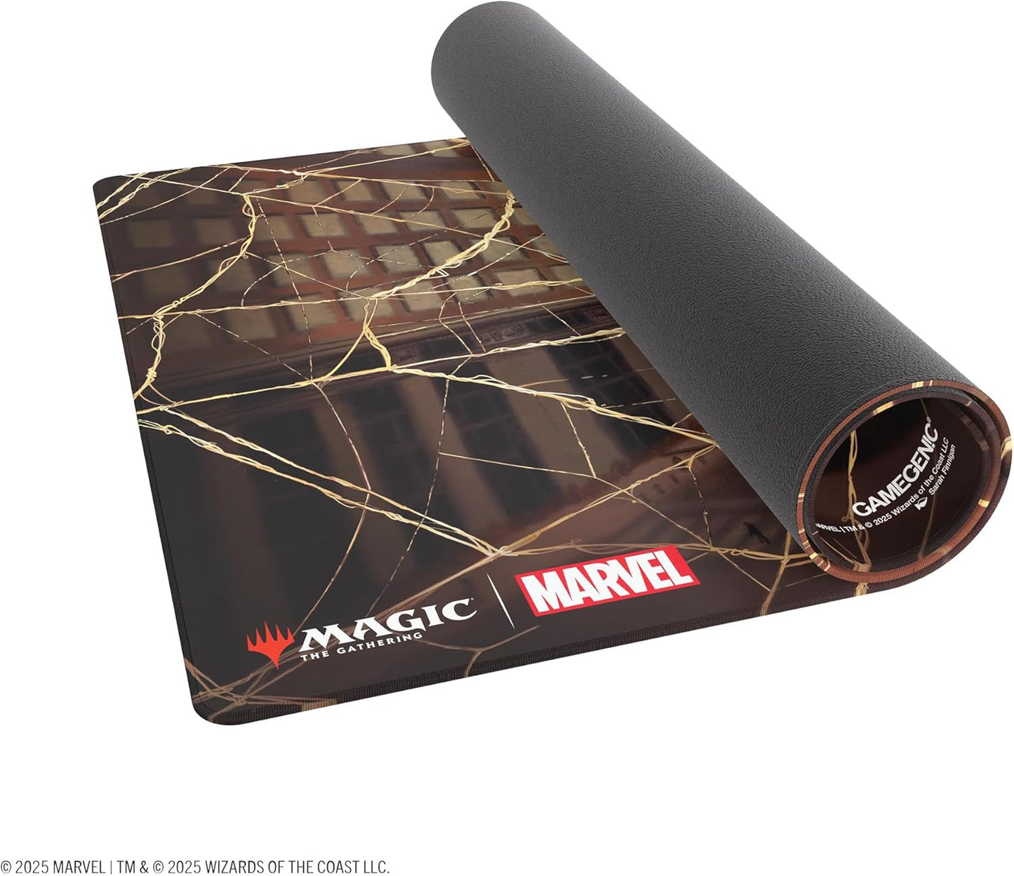 Gamegenic Magic: The Gathering Marvel's Spider-Man Plains Shiny PLAYMAT - Premium 61x35cm Game Mat with Shiny Surface, Cushioning, Anti-Slip Back & Flat Stitching, Official MTG Accessory