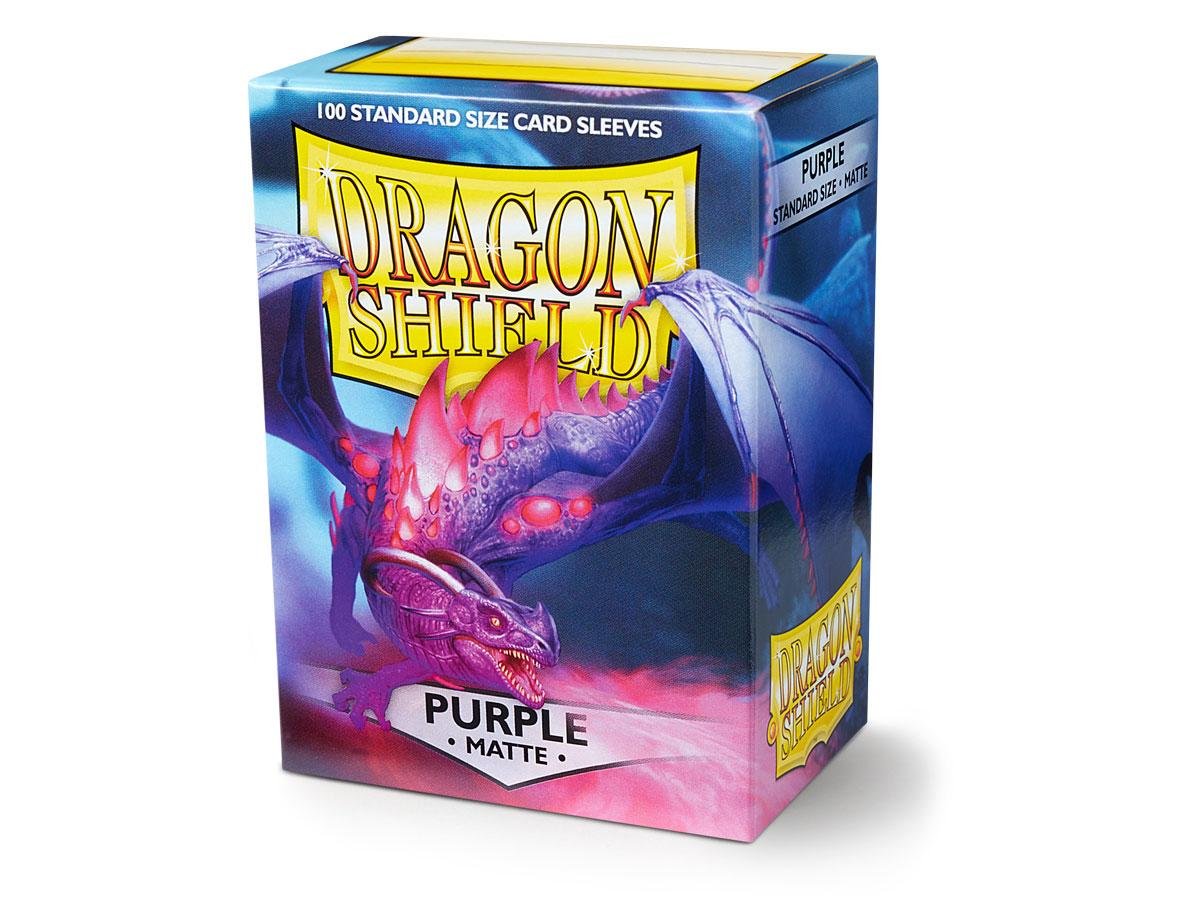 5 Packs Dragon Shield Matte Purple Standard Size 100 ct Card Sleeves Value Bundle!