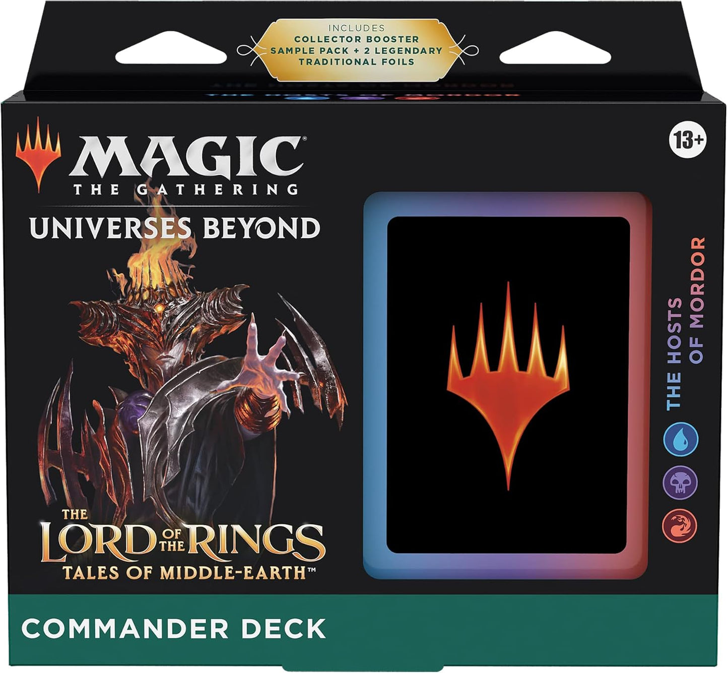 Magic The Gathering The Lord of The Rings: Tales of Middle-Earth Commander Deck The Hosts of Mordor + Collector Booster Sample Pack