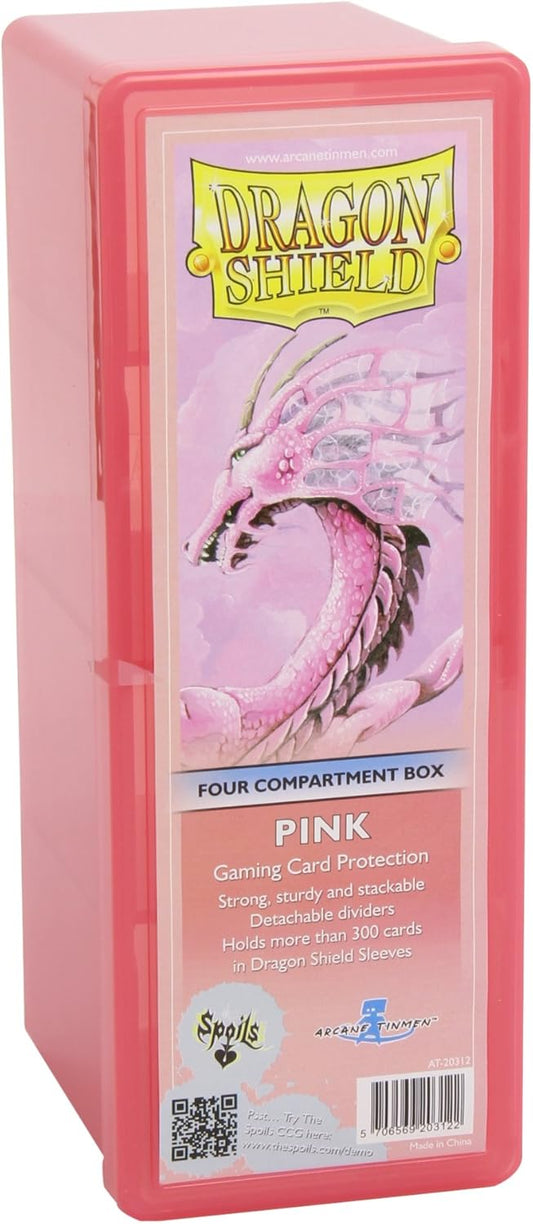 Dragon Shield Storage Box: 4 Compartments Card Game, Pink