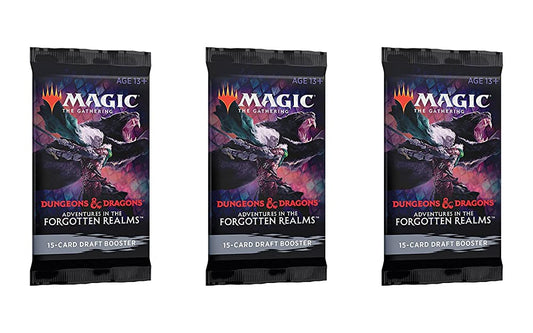 3 Packs Magic: The Gathering Draft Booster Pack Lot MTG Adventures in The Forgotten Realms