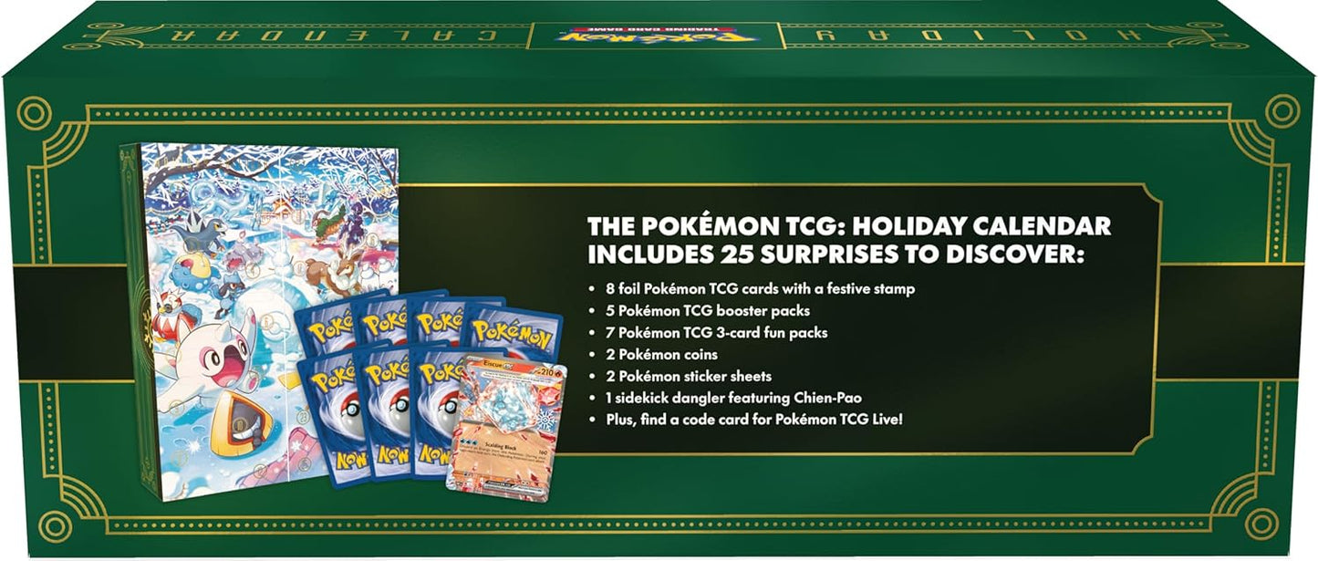 Pokemon TCG: Holiday Calendar (8 Foil Promo Cards, 5 Booster Packs & More)