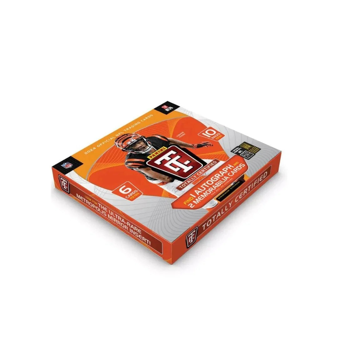 2024 Panini Totally Certified NFL Football Trading Card Premium Box - 10 Packs, 6 Cards Per Pack