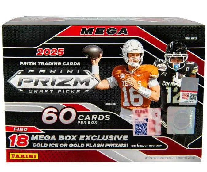 Panini 2025 Prizm Draft Picks NFL Football Trading Card Mega Box