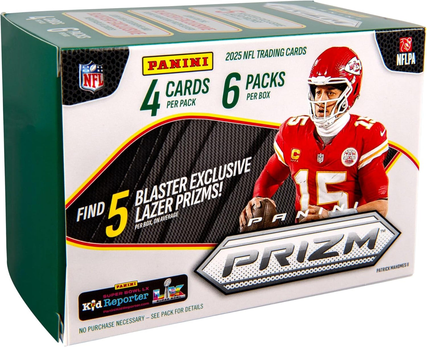 Panini 2025 Prizm Football 6-Pack Blaster Box (Lazer Prizms)