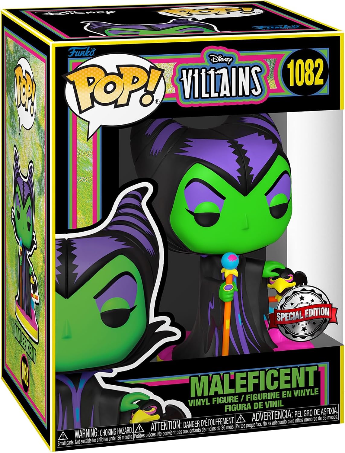 Funko Pop! Disney Villains: Maleficent, Special Edition Black Light Exclusive Vinyl Figure #1082