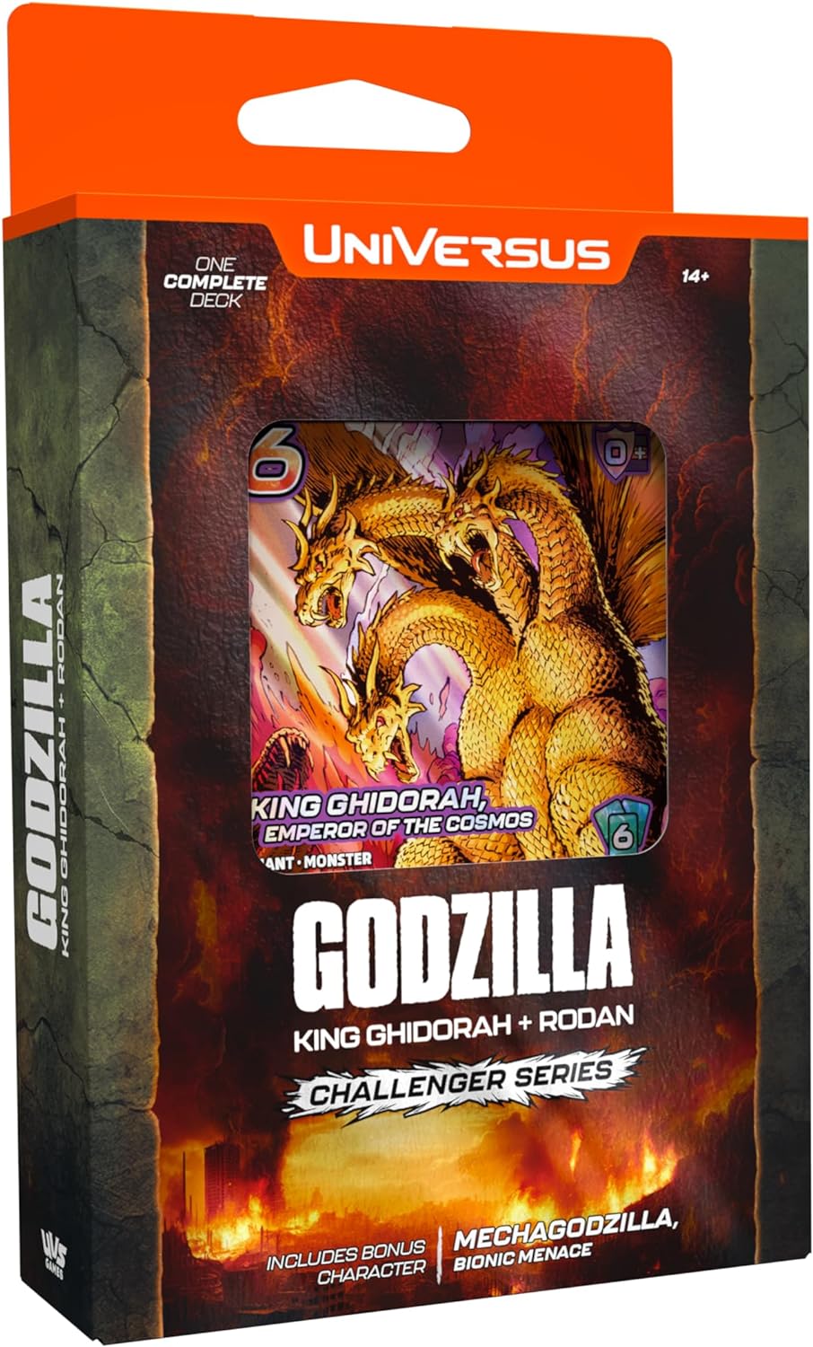 UniVersus Godzilla Challenger Series - King Ghidorah & Rodan Deck - 2 Character Decks, Ready to Play, Deck Building Card Game, Licensed, UVS Games