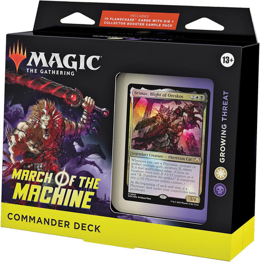 Magic: The Gathering March of the Machine Commander Deck Growing Threat + Collector Booster Sample Pack