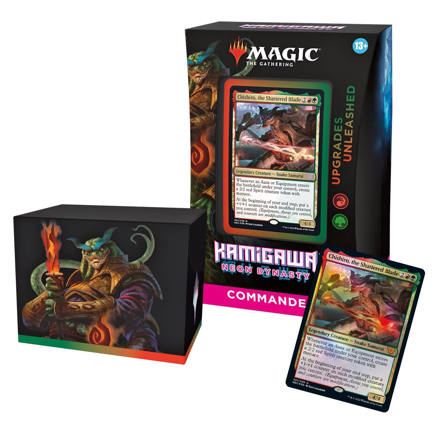 Magic the Gathering Bundle of 4 Magic: The Gathering Kamigawa: Neon Dynasty Commander Decks - 2 Buckle Up + 2 Upgrades Unleashed