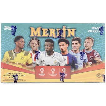 2022/23 Topps UEFA Club Competitions Merlin Chrome Soccer Hobby Box