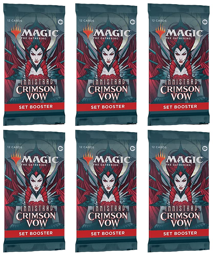 6 Packs Magic: The Gathering Set Booster Pack Lot MTG Innistrad Crimson Vow