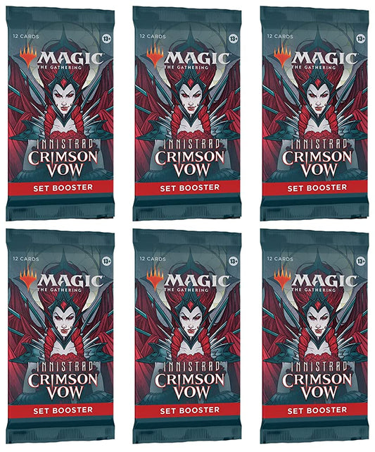 6 Packs Magic: The Gathering Set Booster Pack Lot MTG Innistrad Crimson Vow