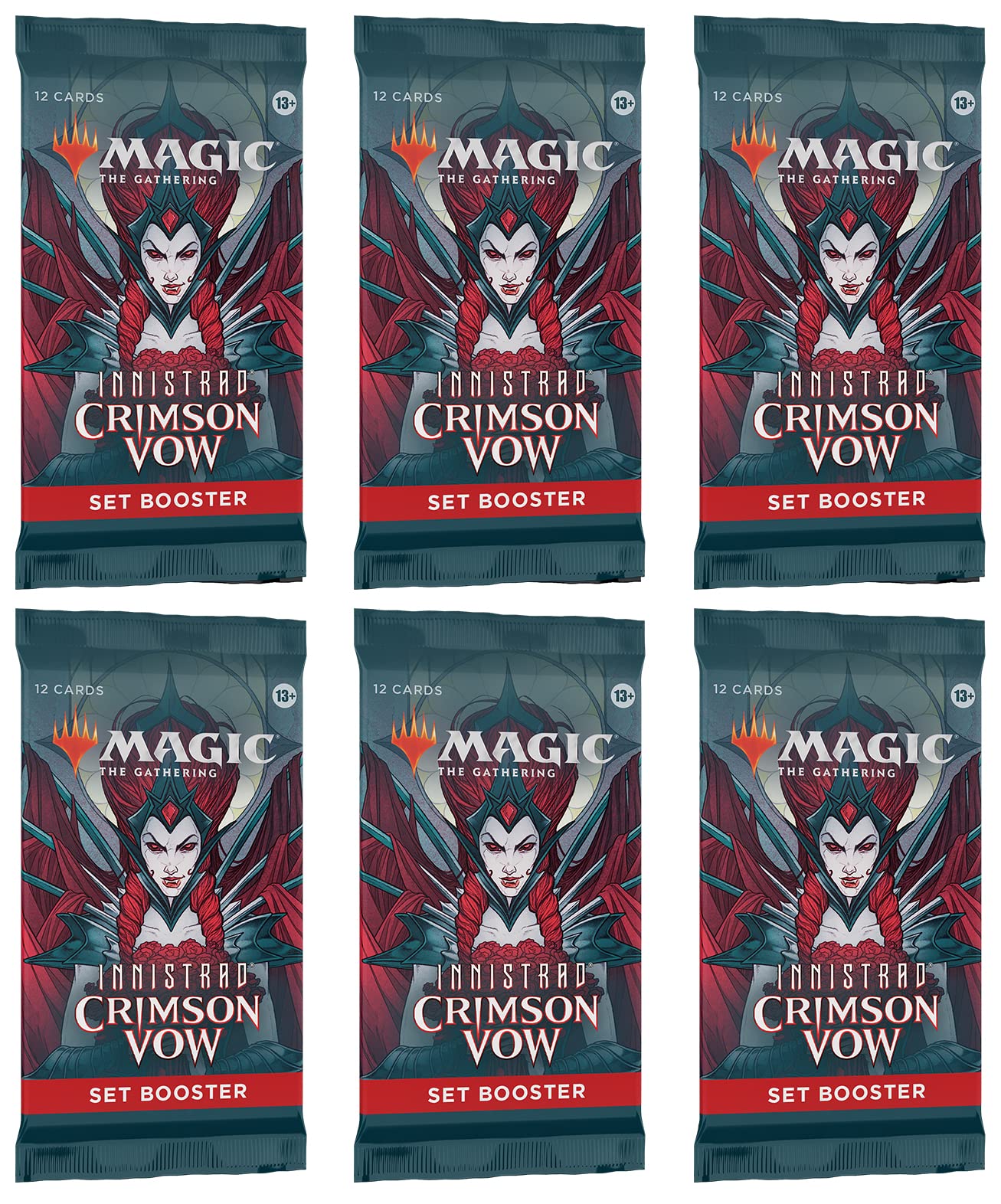 6 Packs Magic: The Gathering Set Booster Pack Lot MTG Innistrad Crimson Vow